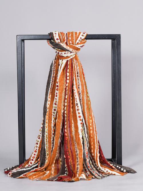 striped banarasi dupatta - 17151430 - Very Small Image - 1