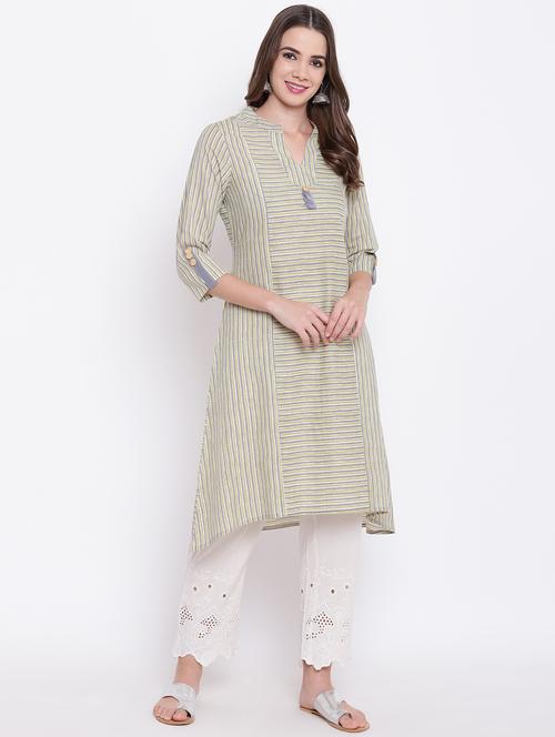 striped a-line kurta - 17151729 - Very Small Image - 1