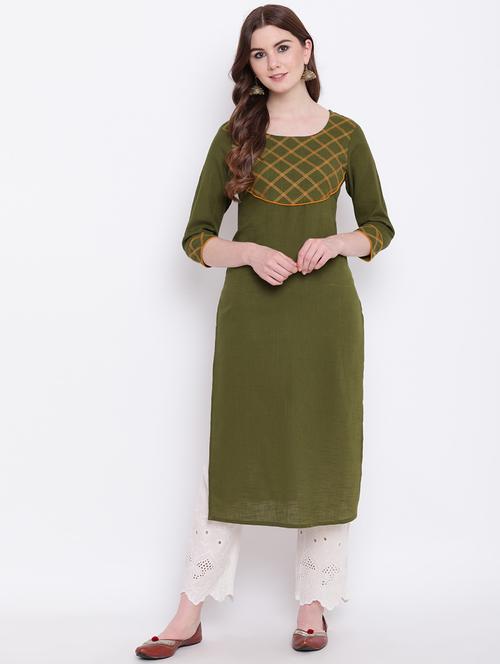 solid straight kurta - 17151779 - Very Small Image - 1