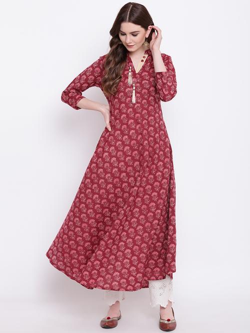 floral flared kurta - 17151780 - Very Small Image - 1