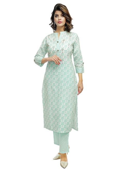 pastel kurta pant set - 17151830 - Very Small Image - 1