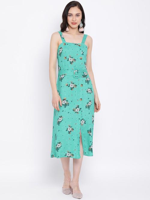floral belted dress - 17152496 - Very Small Image - 1