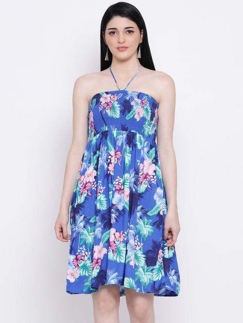 halter neck a-line dress - 17152505 - Very Small Image - 1