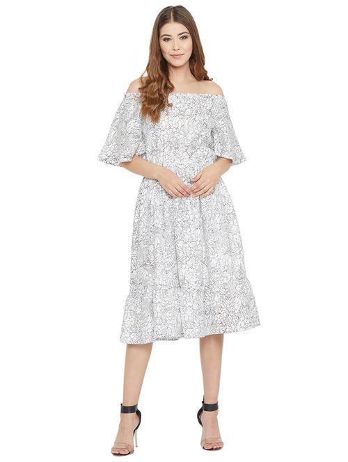 off shoulder a-line dress - 17152624 - Very Small Image - 1