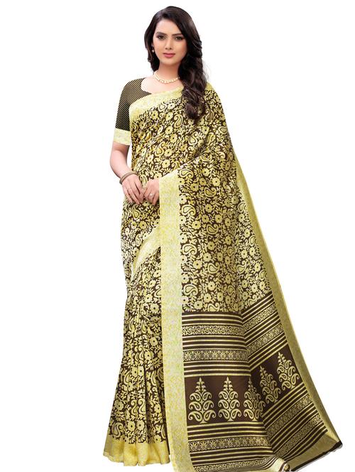 floral printed saree with blouse - 17153070 - Very Small Image - 1