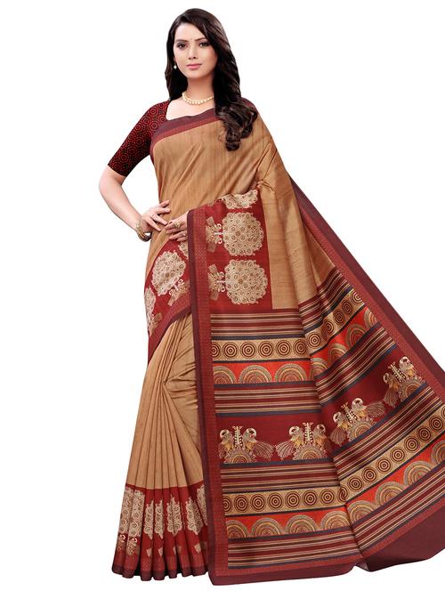 solid woven saree with blouse - 17153143 - Very Small Image - 1
