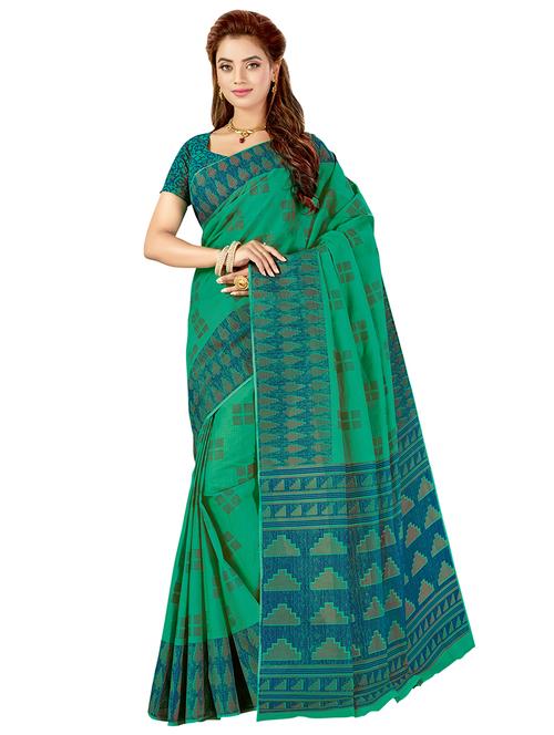 geometrical printed saree with blouse - 17153177 - Very Small Image - 1