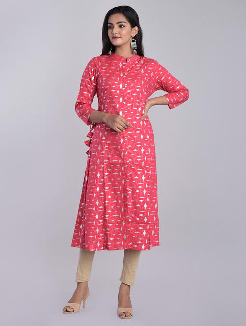 printed straight kurta - 17153231 - Very Small Image - 1