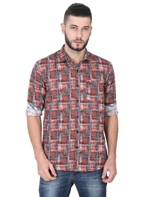 red checkered casual shirt - 17153307 - Very Small Image - 1