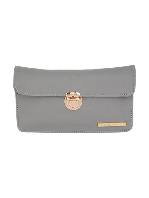 grey leatherette (pu) pouch clutch - 17153485 - Very Small Image - 1