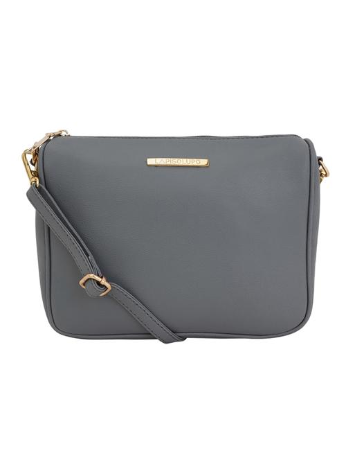 grey leatherette (pu) sling bag - 17153594 - Very Small Image - 1