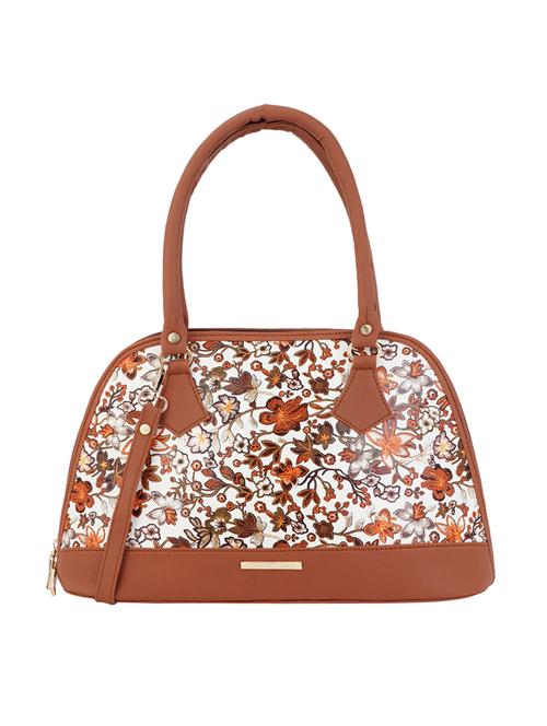 tan leatherette (pu) handbag - 17153609 - Very Small Image - 1
