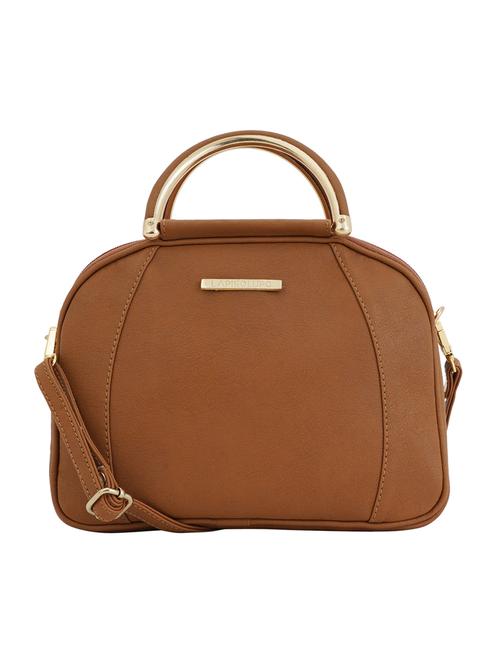 tan leatherette (pu) handbag - 17153610 - Very Small Image - 1