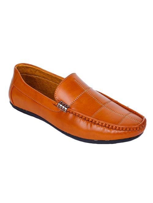 tan synthetic slip on loafers - 17153873 - Very Small Image - 1