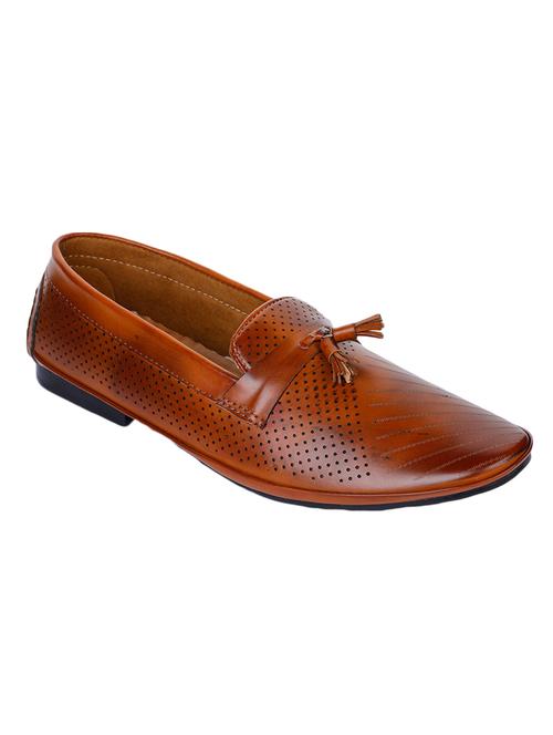 tan synthetic slip on loafers - 17153879 - Very Small Image - 1