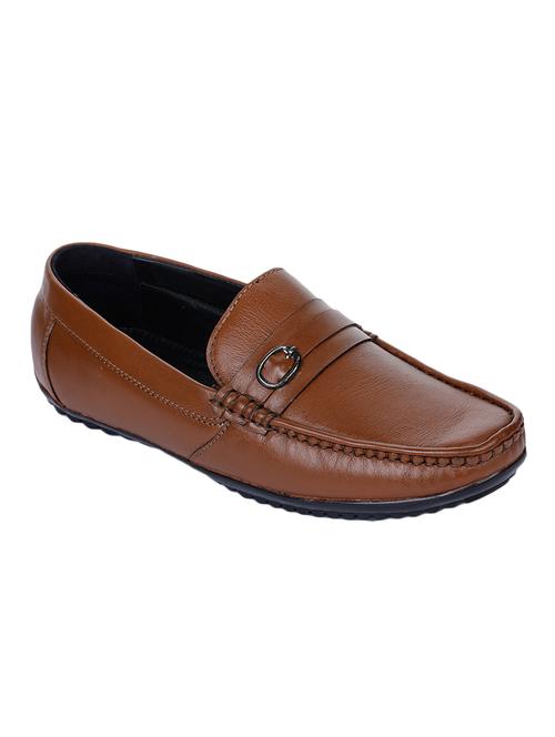 tan synthetic slip on loafers - 17153896 - Very Small Image - 1
