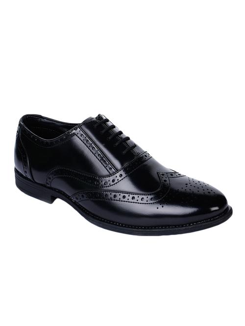 black leather laceup derbies - 17153935 - Very Small Image - 1