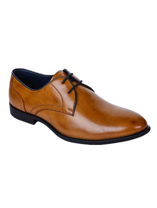 tan leather laceup derbies - 17153939 - Very Small Image - 1
