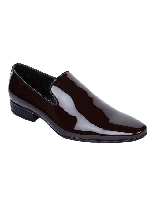 brown patent leather slip on ons - 17153950 - Very Small Image - 1