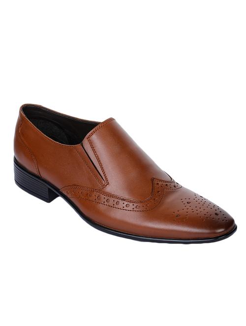 tan leather slip on ons - 17153960 - Very Small Image - 1