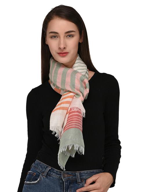 stripes linen stole - 17154038 - Very Small Image - 1