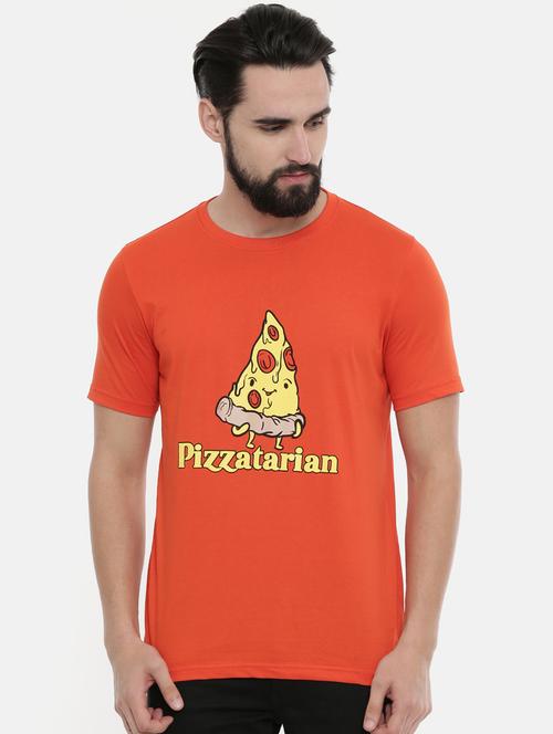 orange front print t-shirt - 17154611 - Very Small Image - 1