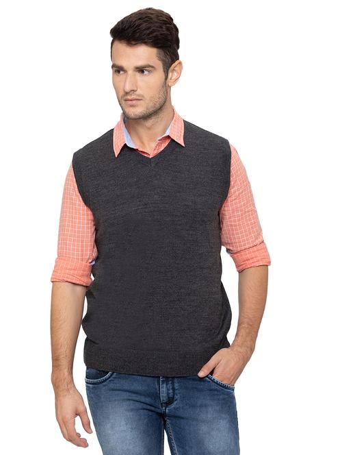 grey solid acrylic pullover - 17154676 - Very Small Image - 1