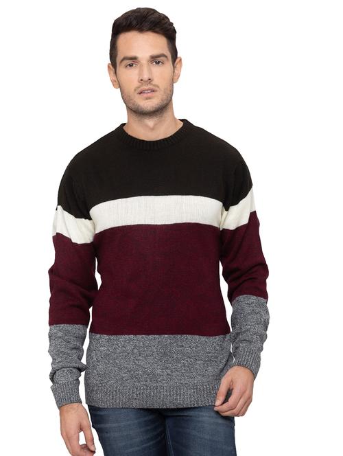 multi color block acrylic pullover - 17154709 - Very Small Image - 1