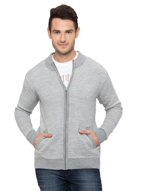 grey checkered cardigan - 17154782 - Very Small Image - 1