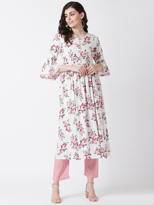 floral kurta palazzo set - 17154820 - Very Small Image - 1