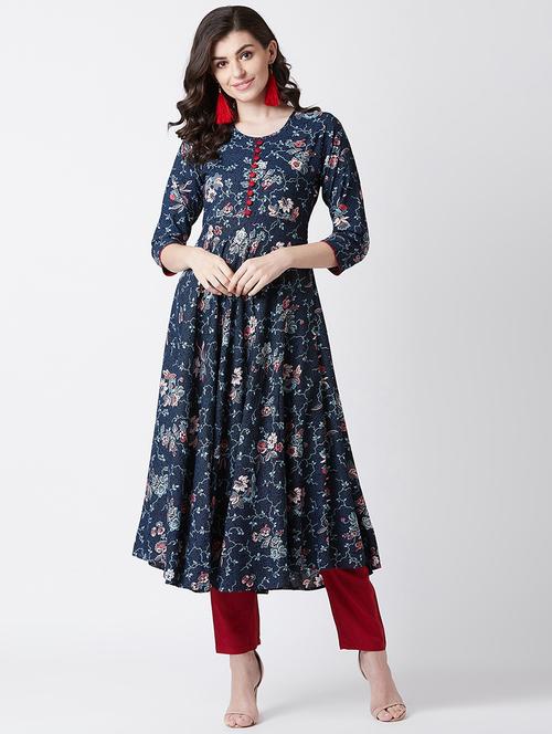 floral kurta pant set - 17154824 - Very Small Image - 1