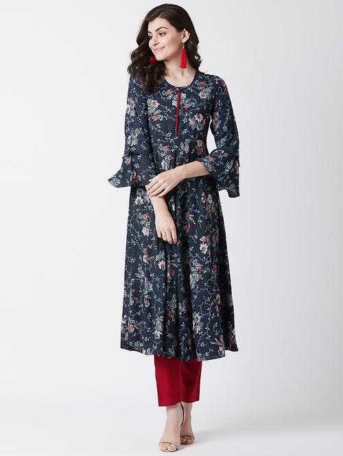 floral kurta palazzo set - 17154825 - Very Small Image - 1