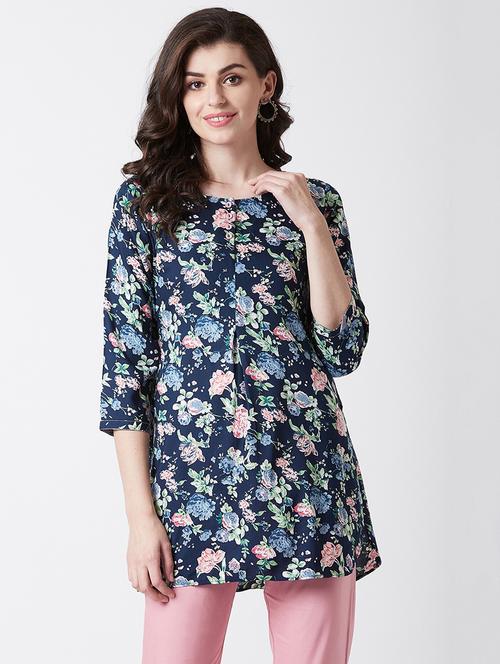 printed straight kurti - 17154848 - Very Small Image - 1