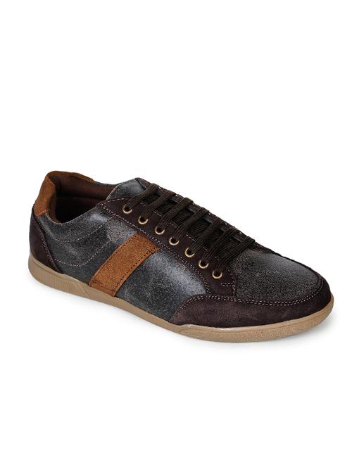 brown striped lace up sneakers - 17156715 - Very Small Image - 1
