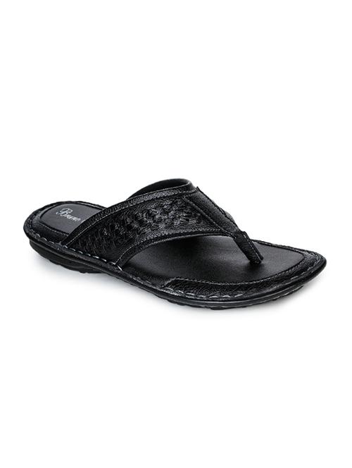 black leather toe separator slippers - 17156771 - Very Small Image - 1