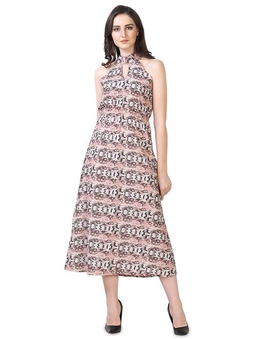 halter neck printed maxi dress - 17159792 - Very Small Image - 1
