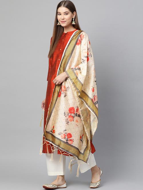 floral printed dupatta - 17159917 - Very Small Image - 1