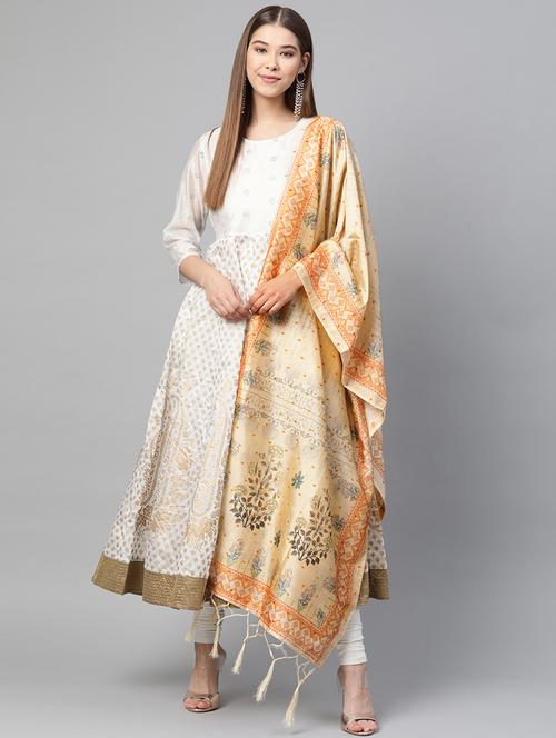 floral printed dupatta - 17159932 - Very Small Image - 1