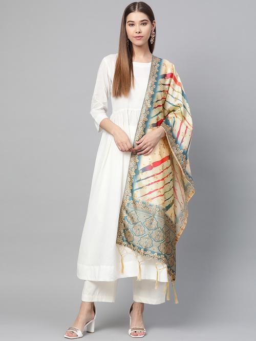 paisley printed dupatta - 17159947 - Very Small Image - 1