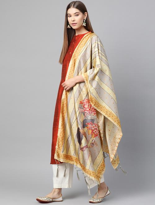 floral printed dupatta - 17159953 - Very Small Image - 1