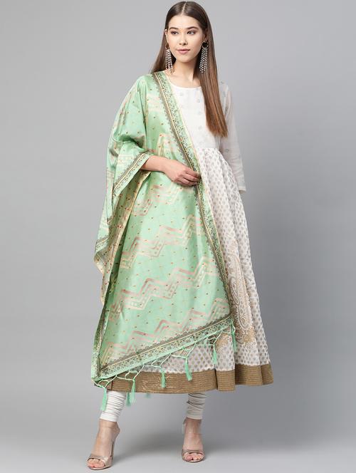 self design printed dupatta - 17159956 - Very Small Image - 1