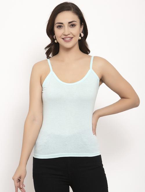 light blue cotton camisole - 17160095 - Very Small Image - 1