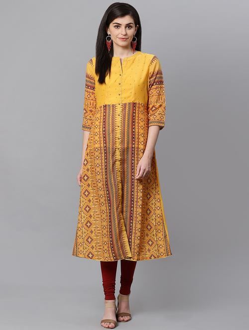printed a-line kurta - 17160812 - Very Small Image - 1