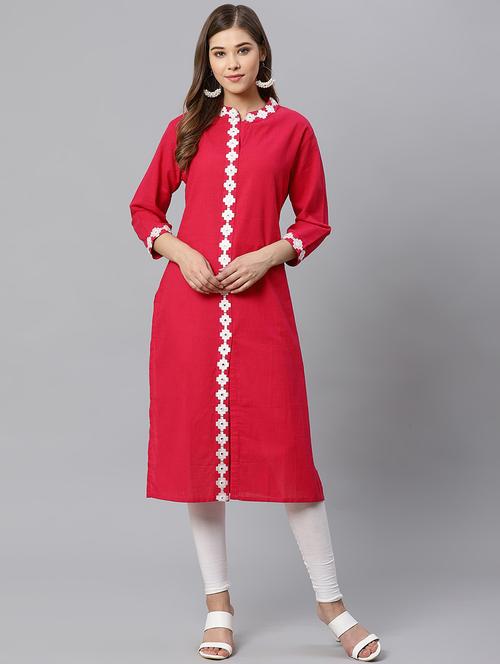 embroidered straight kurta - 17160822 - Very Small Image - 1