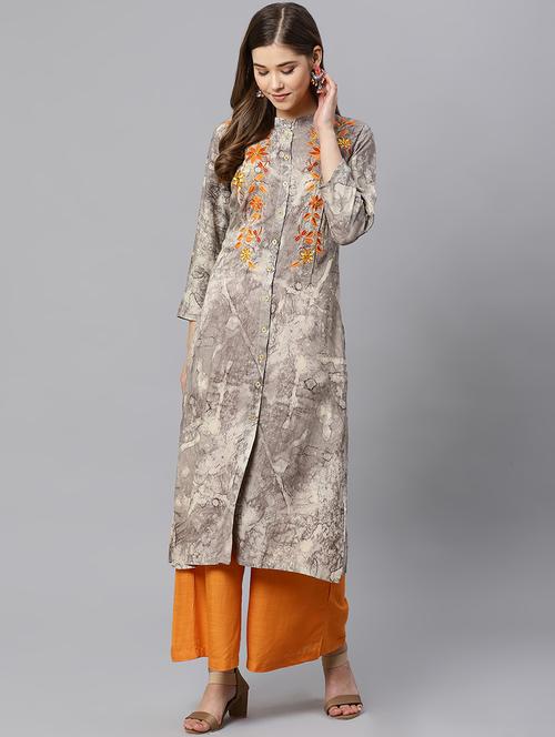 abstract straight kurta - 17160823 - Very Small Image - 1