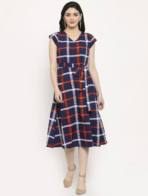 tie front checkered dress - 17163170 - Very Small Image - 1