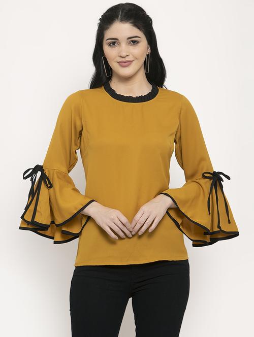 knot detail bell sleeves top - 17163190 - Very Small Image - 1