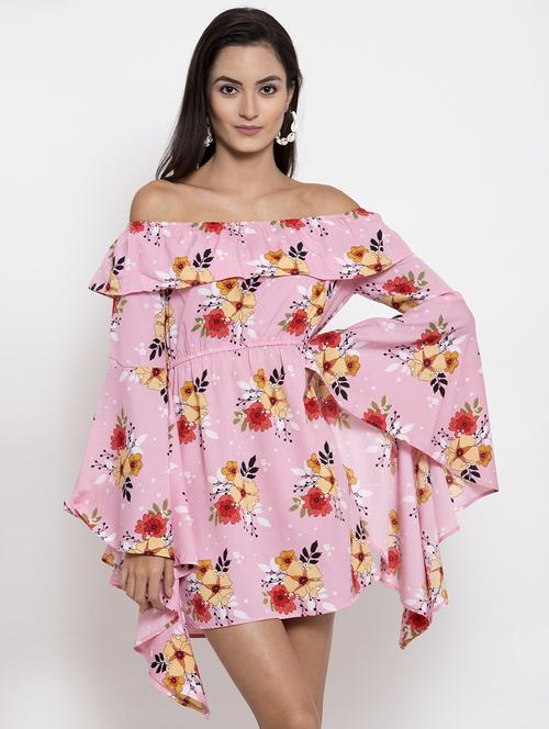 off shoulder floral a-line dress - 17163899 - Very Small Image - 1