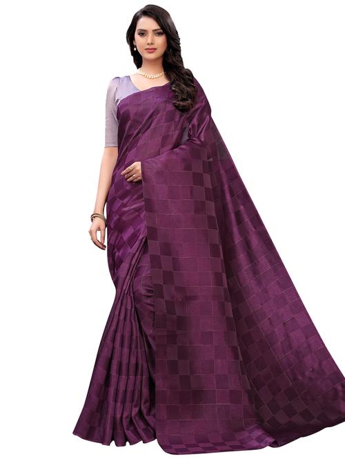 solid woven saree with blouse - 17164096 - Very Small Image - 1