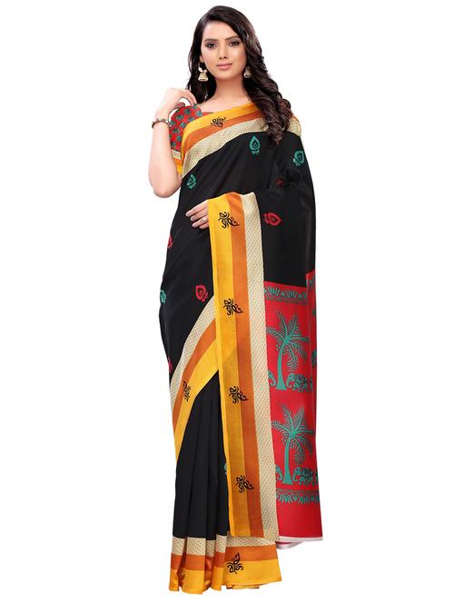 printed woven saree with blouse - 17164113 - Very Small Image - 1